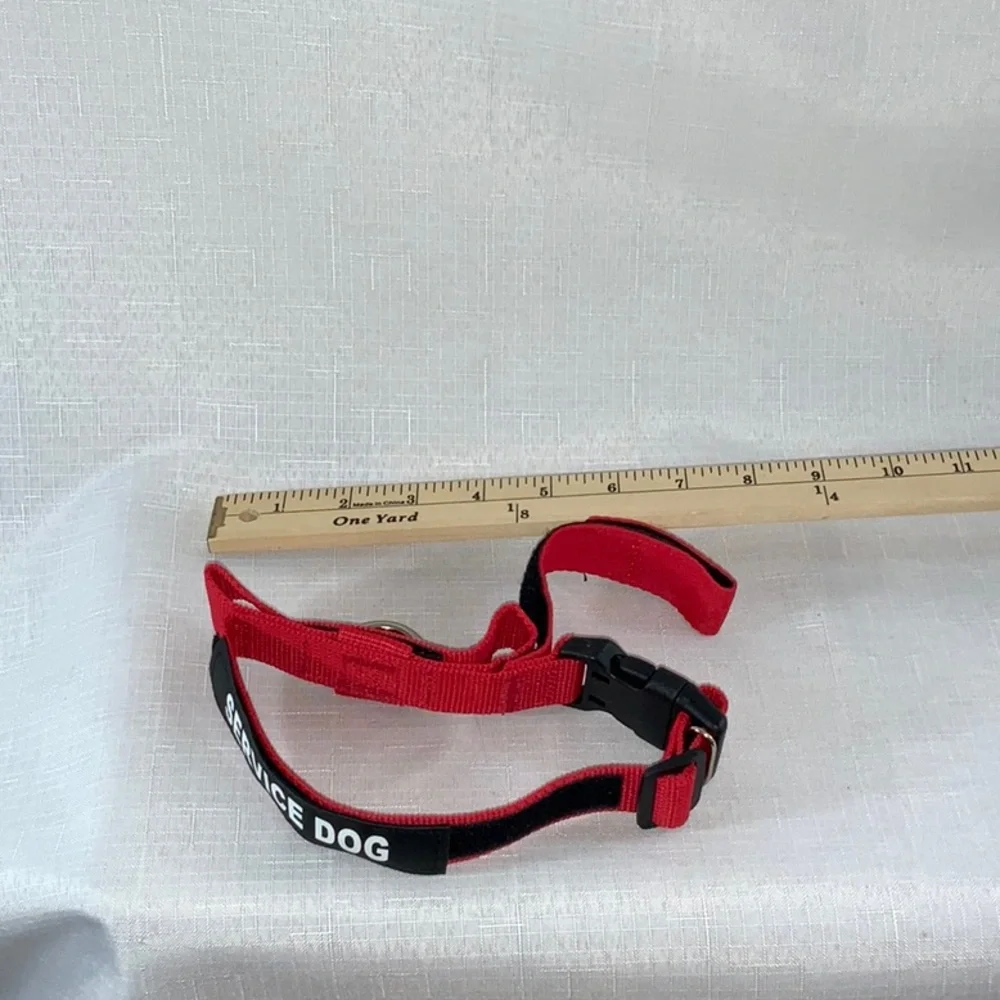 822 10/$50🏄🏻‍♀️ NEW! Small Red Service Dog Collar Harness